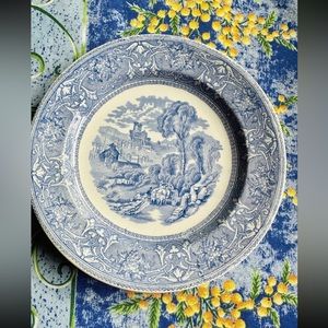 Vintage Lerigi Gulf of Spizzia Transferware Plate - EM & Co - Italian Scene Two